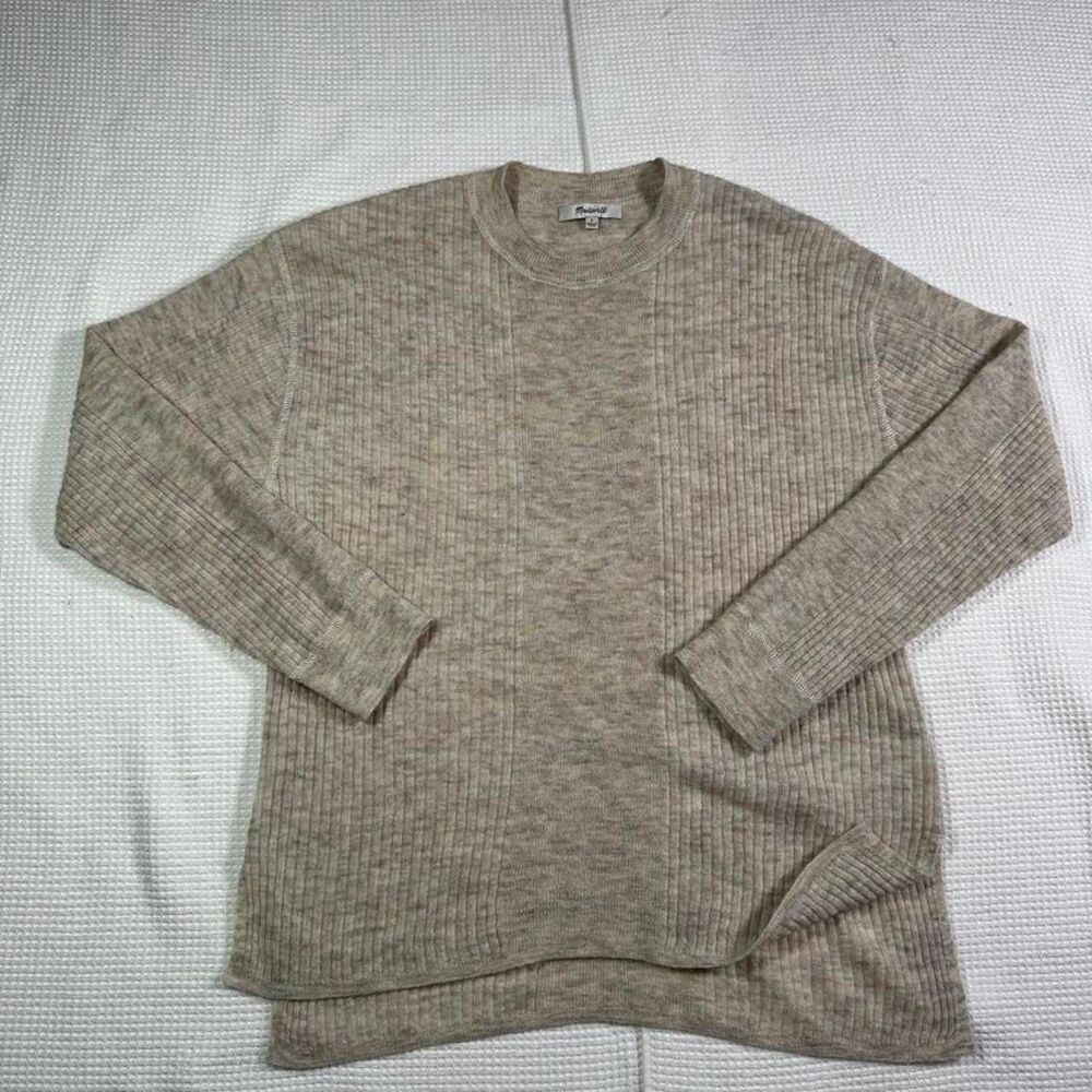 Madewell Size small Tan Ribbed Knit Sweater